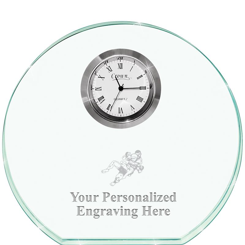 4" JADE HORIZON CRYSTAL CLOCK