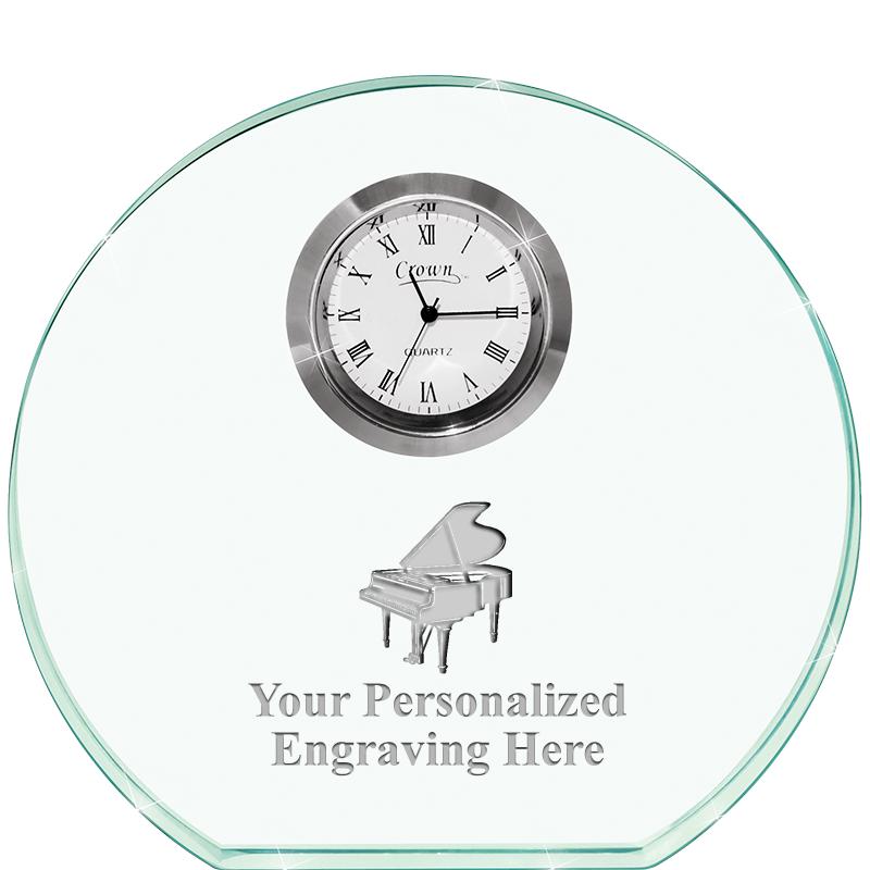 4" JADE HORIZON CRYSTAL CLOCK