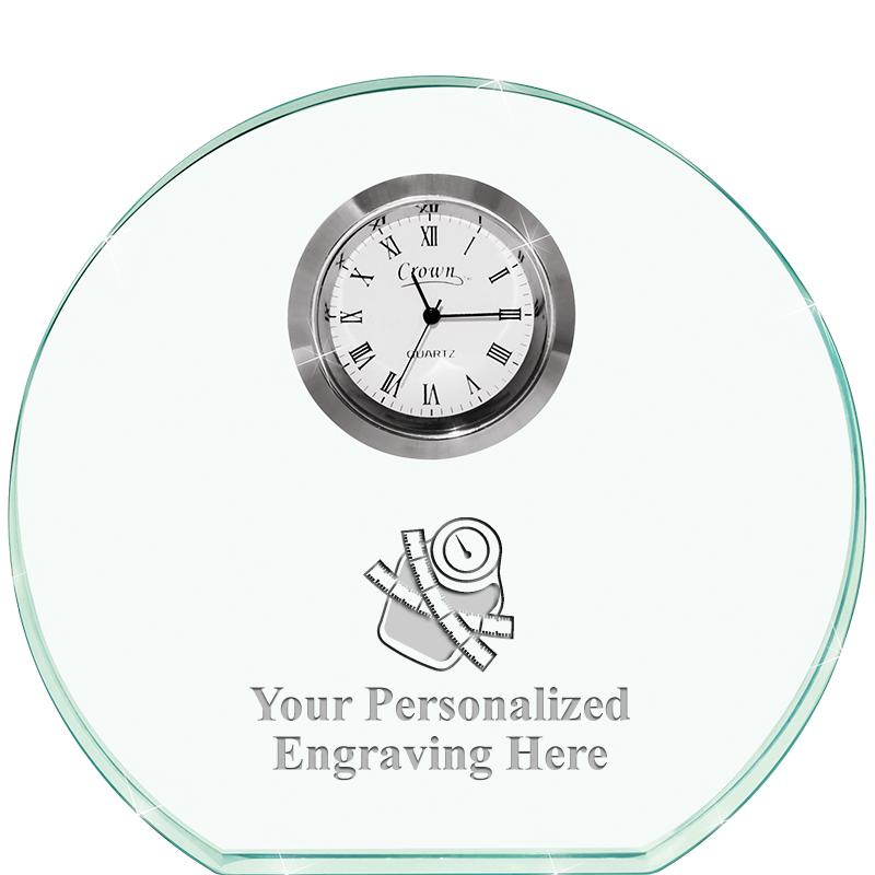 4" JADE HORIZON CRYSTAL CLOCK