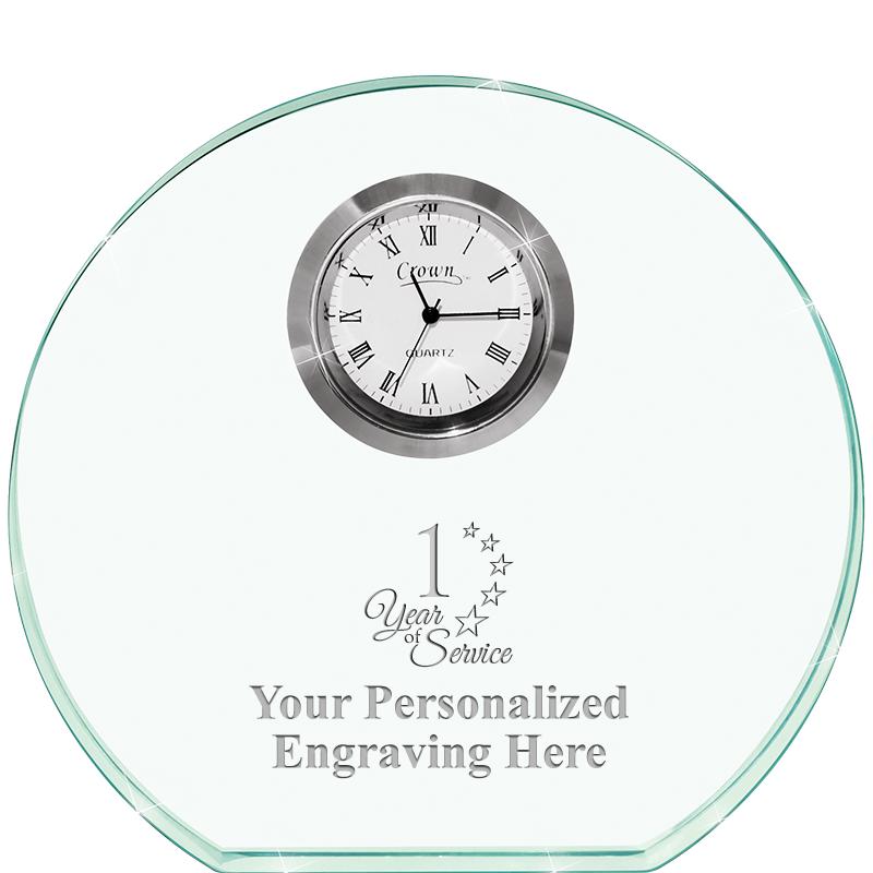 4" JADE HORIZON CRYSTAL CLOCK