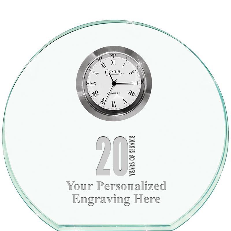 4" JADE HORIZON CRYSTAL CLOCK