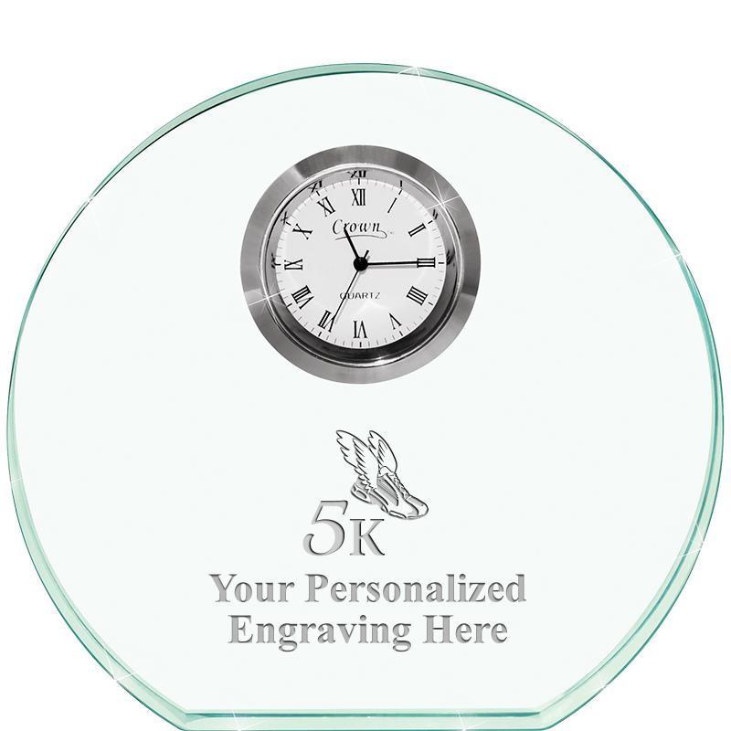 4" JADE HORIZON CRYSTAL CLOCK