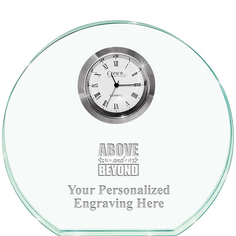 4" JADE HORIZON CRYSTAL CLOCK