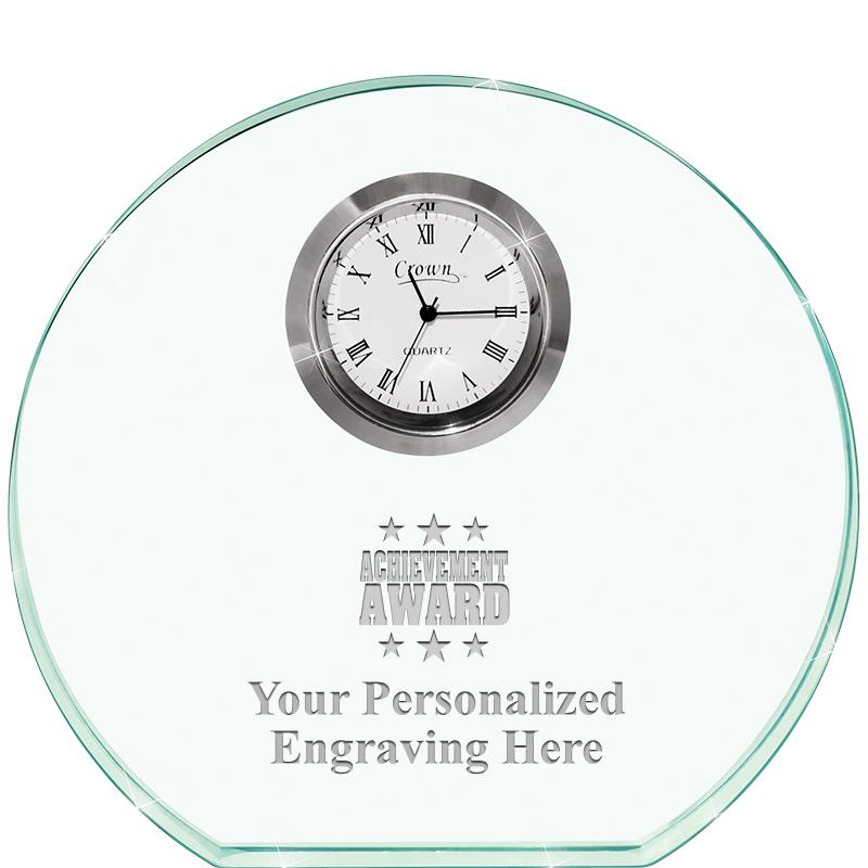 4" JADE HORIZON CRYSTAL CLOCK