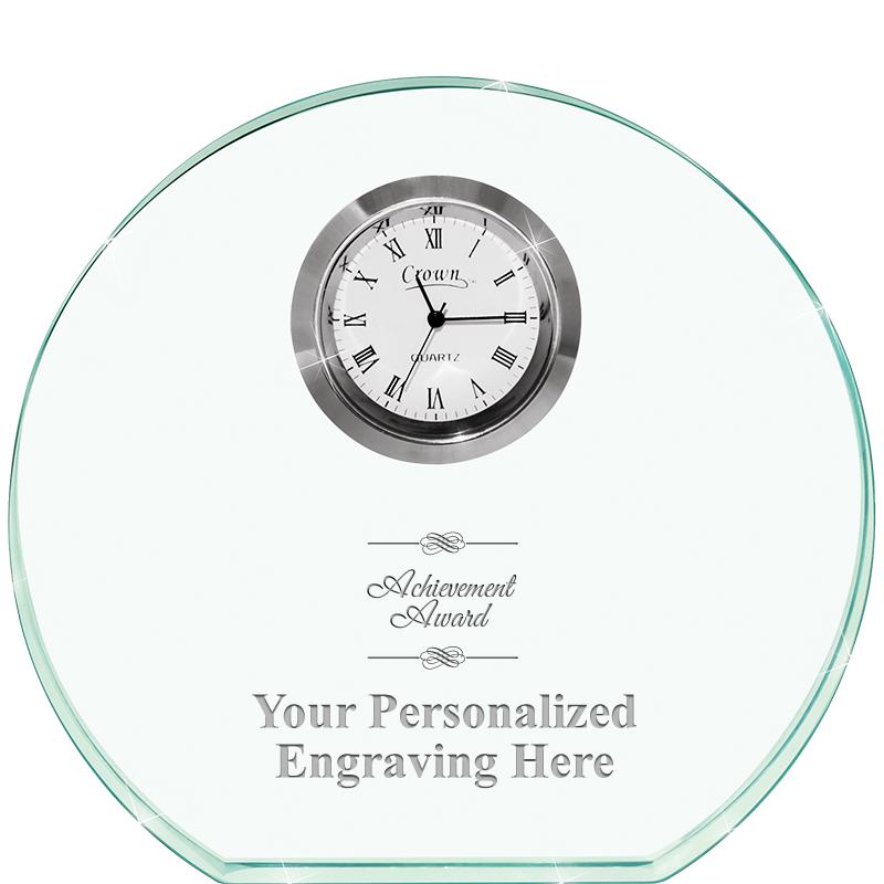 4" JADE HORIZON CRYSTAL CLOCK