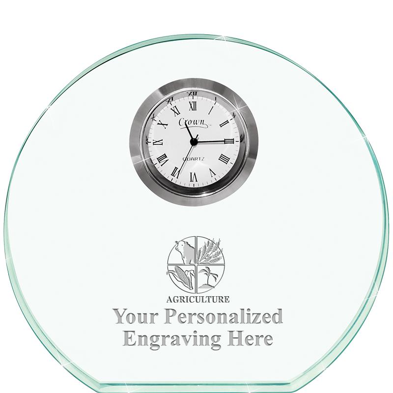 4" JADE HORIZON CRYSTAL CLOCK