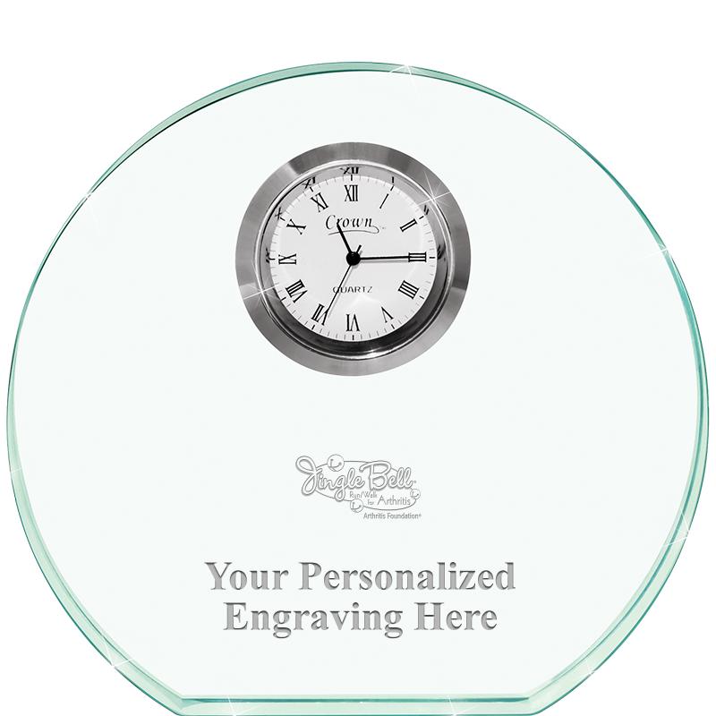 4" JADE HORIZON CRYSTAL CLOCK