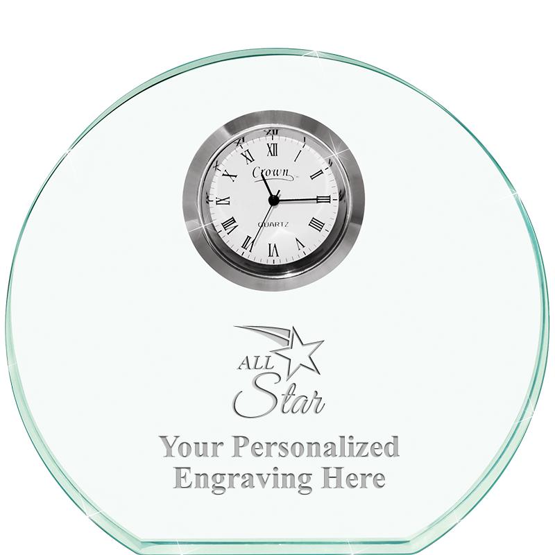 4" JADE HORIZON CRYSTAL CLOCK