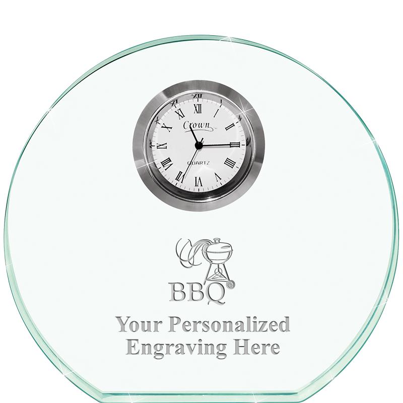 4" JADE HORIZON CRYSTAL CLOCK