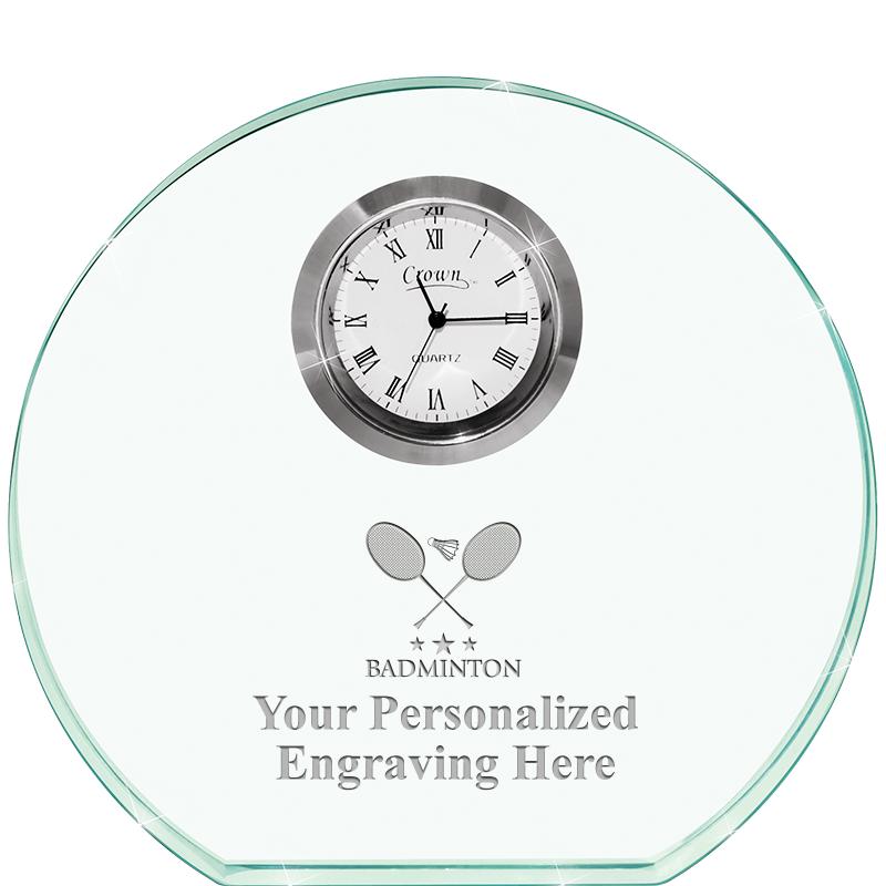 4" JADE HORIZON CRYSTAL CLOCK