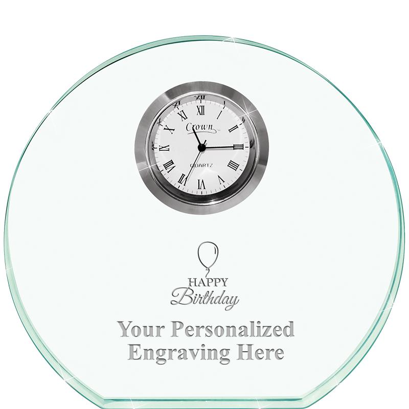 4" JADE HORIZON CRYSTAL CLOCK