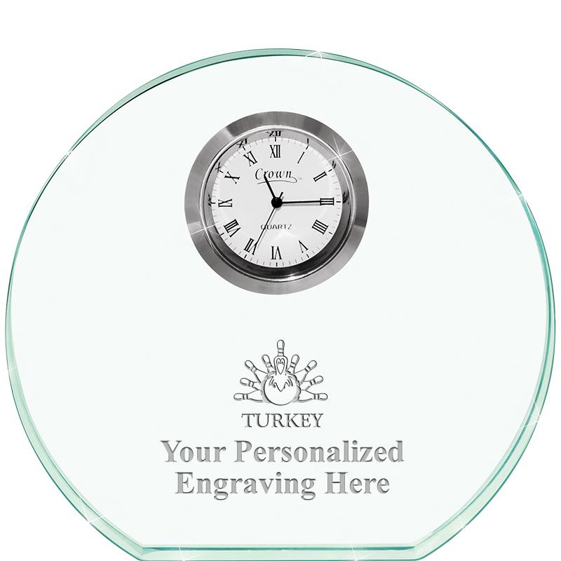 4" JADE HORIZON CRYSTAL CLOCK