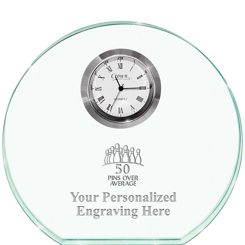 4" JADE HORIZON CRYSTAL CLOCK