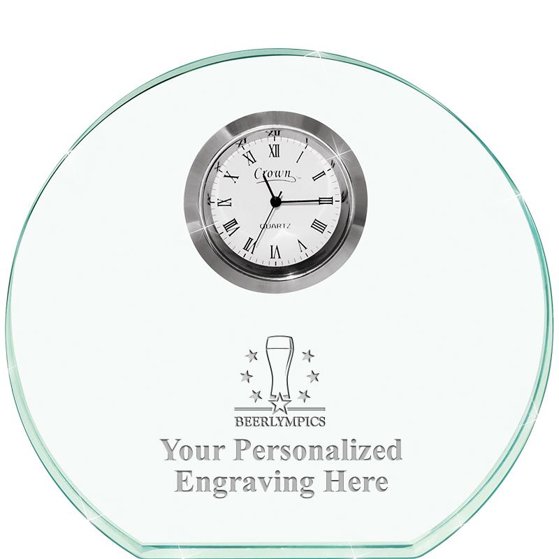 4" JADE HORIZON CRYSTAL CLOCK