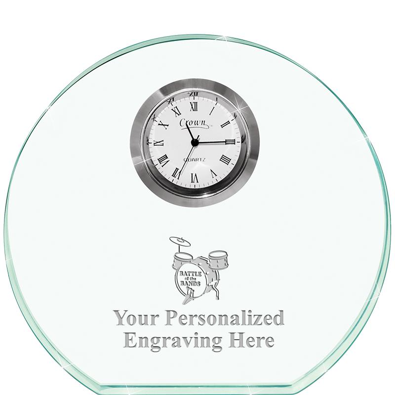 4" JADE HORIZON CRYSTAL CLOCK