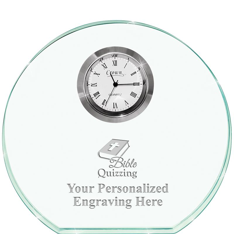 4" JADE HORIZON CRYSTAL CLOCK