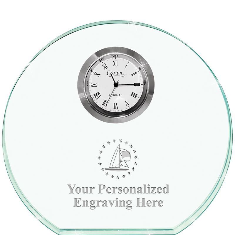 4" JADE HORIZON CRYSTAL CLOCK