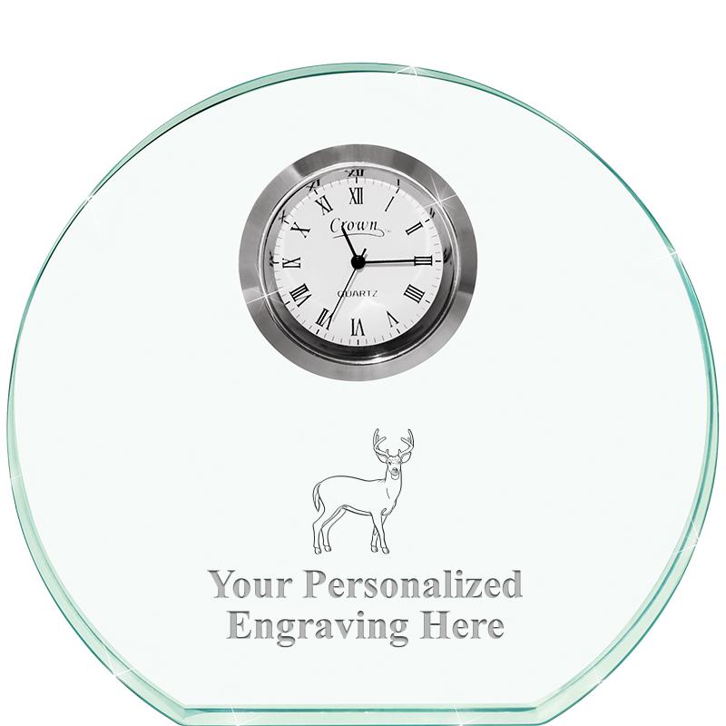 4" JADE HORIZON CRYSTAL CLOCK