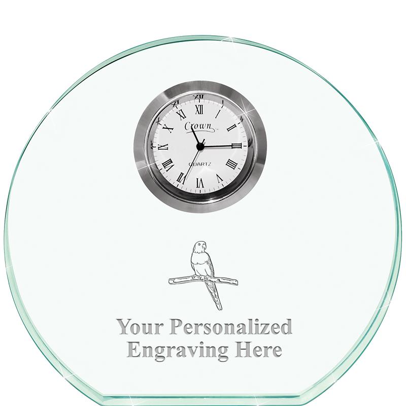 4" JADE HORIZON CRYSTAL CLOCK