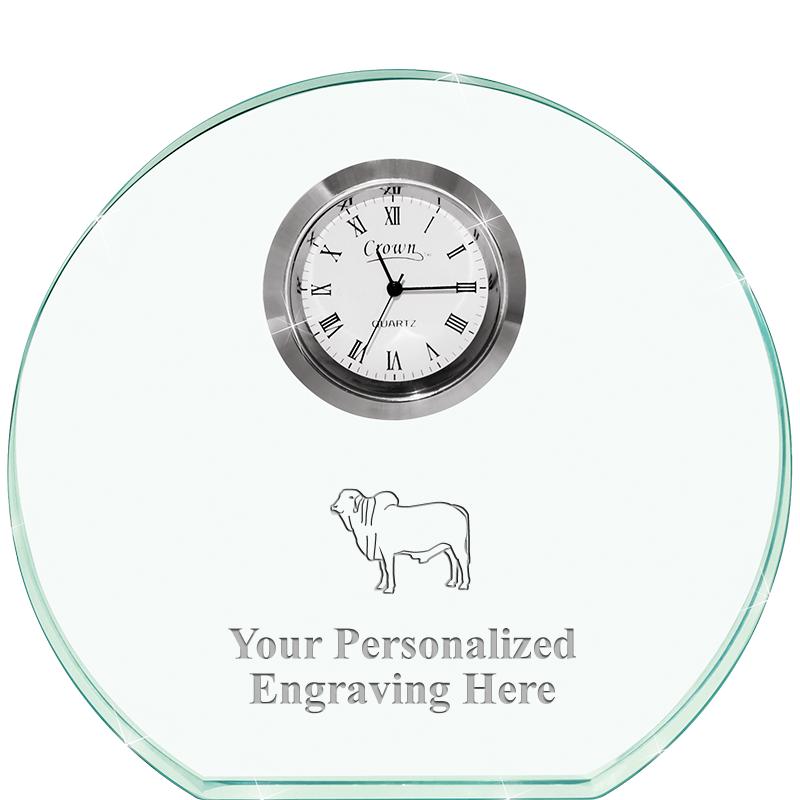 4" JADE HORIZON CRYSTAL CLOCK