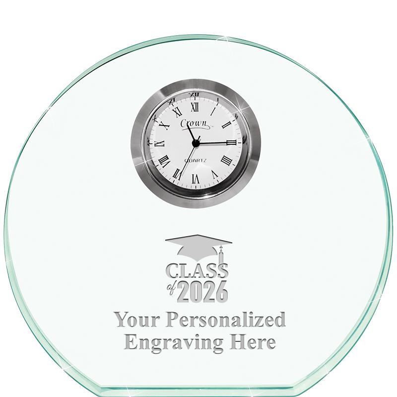 4" JADE HORIZON CRYSTAL CLOCK