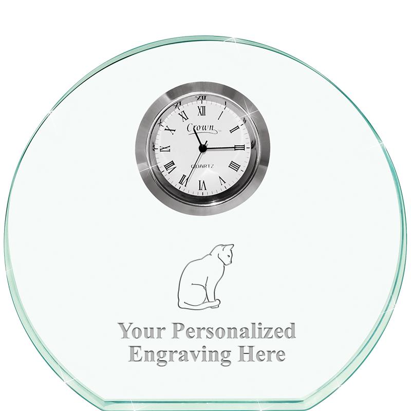 4" JADE HORIZON CRYSTAL CLOCK