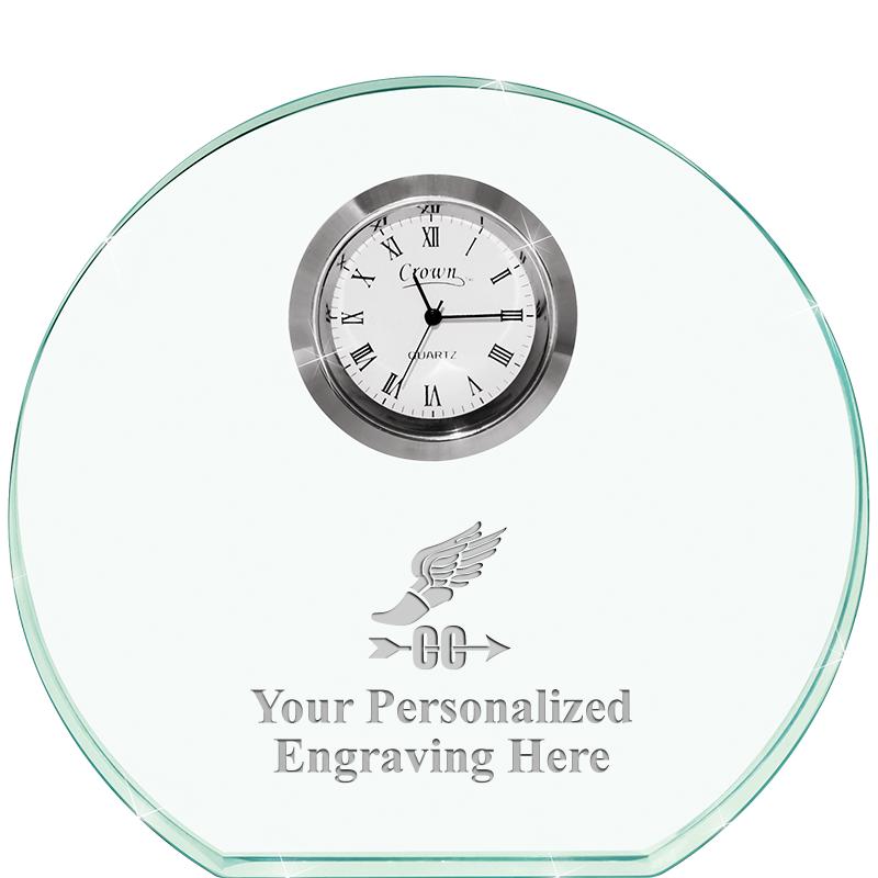 4" JADE HORIZON CRYSTAL CLOCK