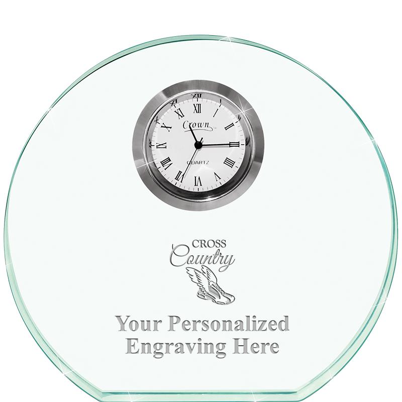 4" JADE HORIZON CRYSTAL CLOCK