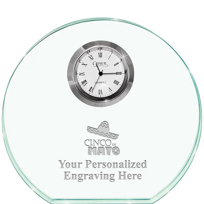 4" JADE HORIZON CRYSTAL CLOCK