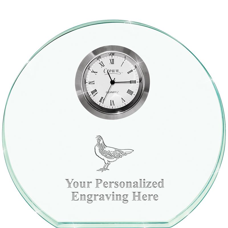 4" JADE HORIZON CRYSTAL CLOCK