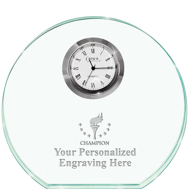 4" JADE HORIZON CRYSTAL CLOCK