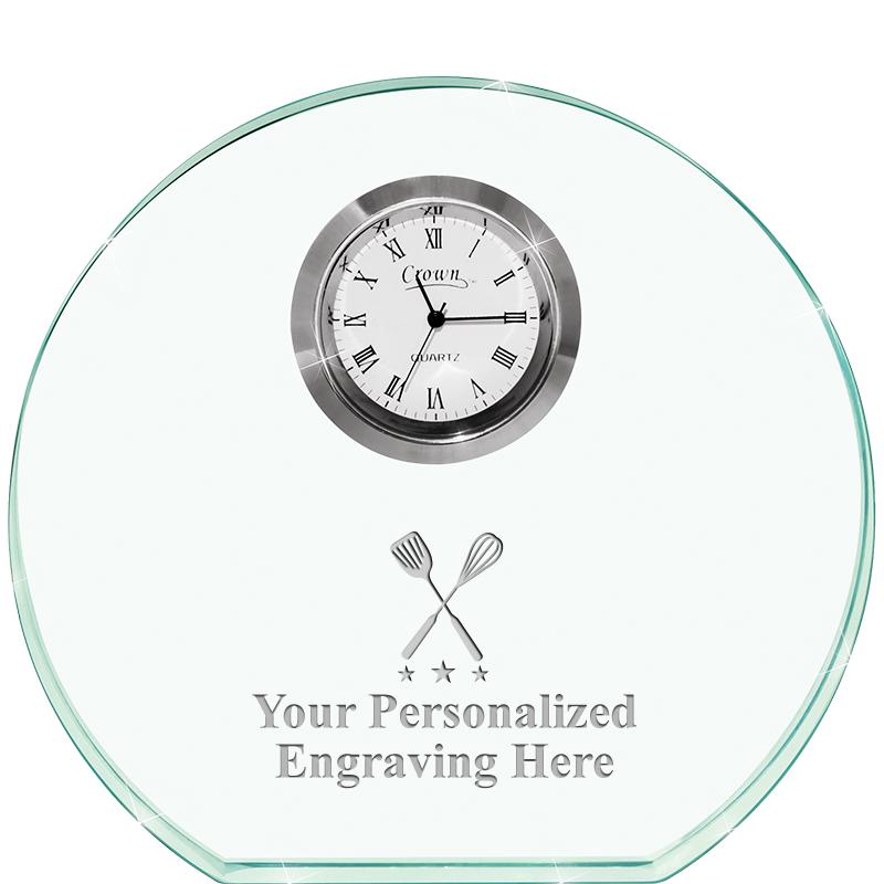 4" JADE HORIZON CRYSTAL CLOCK