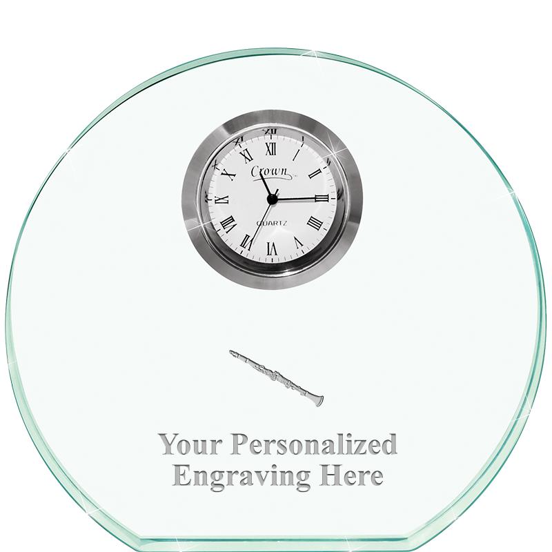 4" JADE HORIZON CRYSTAL CLOCK