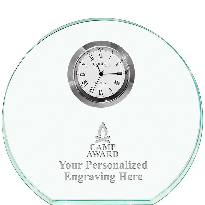 4" JADE HORIZON CRYSTAL CLOCK