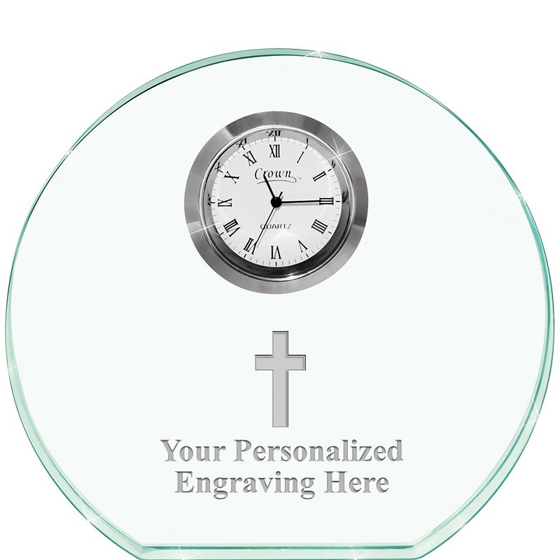 4" JADE HORIZON CRYSTAL CLOCK