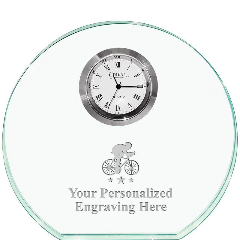 4" JADE HORIZON CRYSTAL CLOCK