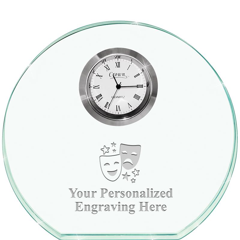 4" JADE HORIZON CRYSTAL CLOCK