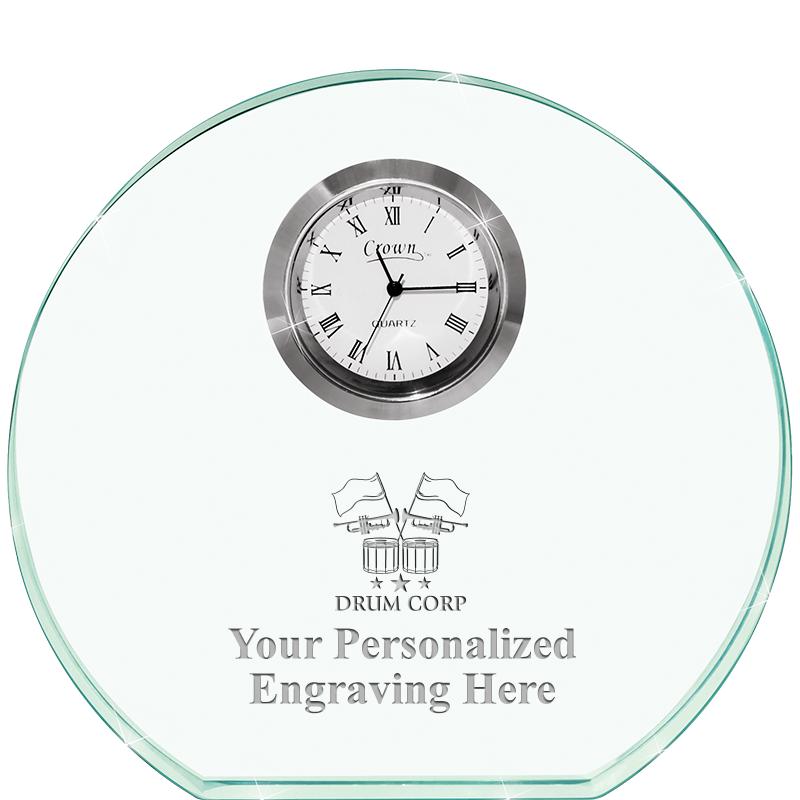 4" JADE HORIZON CRYSTAL CLOCK