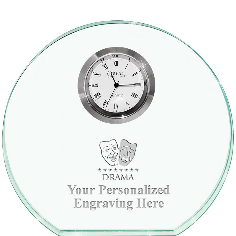 4" JADE HORIZON CRYSTAL CLOCK