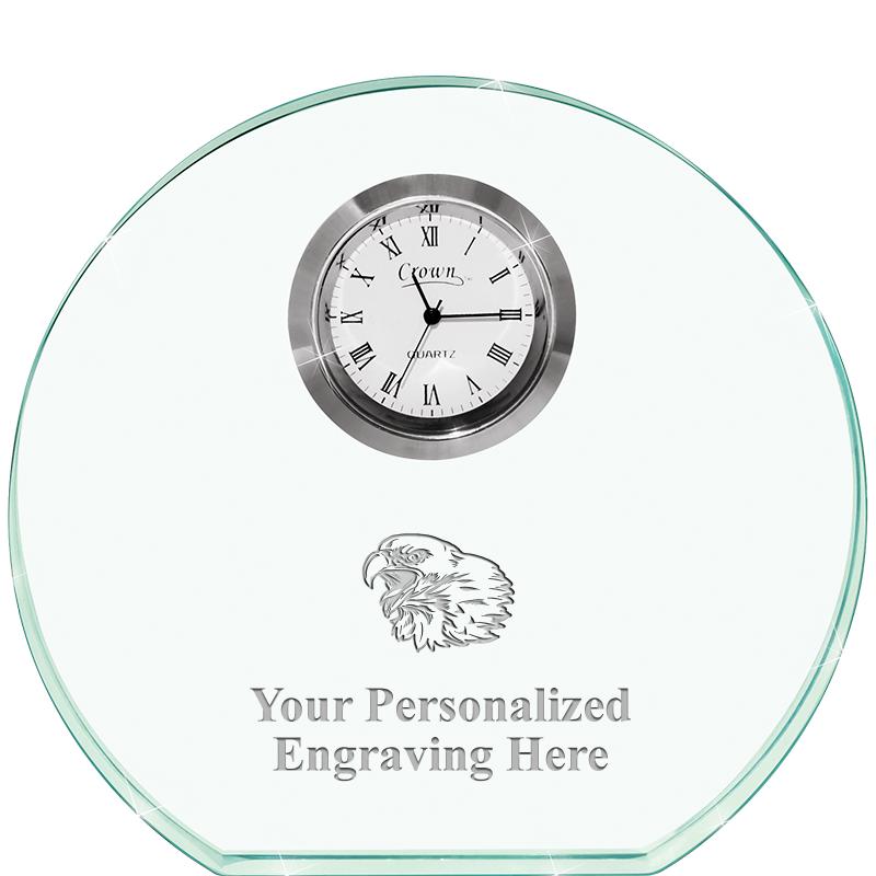 4" JADE HORIZON CRYSTAL CLOCK