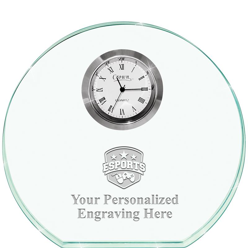 4" JADE HORIZON CRYSTAL CLOCK