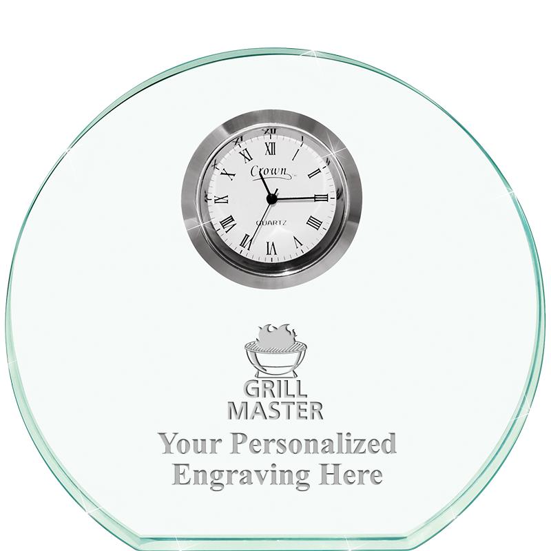 4" JADE HORIZON CRYSTAL CLOCK