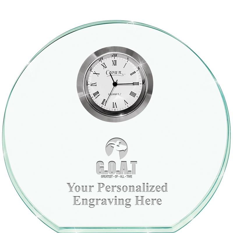 4" JADE HORIZON CRYSTAL CLOCK