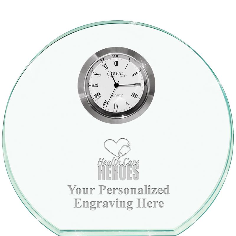 4" JADE HORIZON CRYSTAL CLOCK