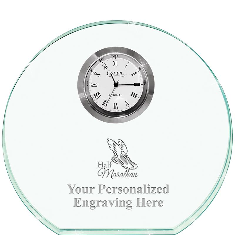 4" JADE HORIZON CRYSTAL CLOCK