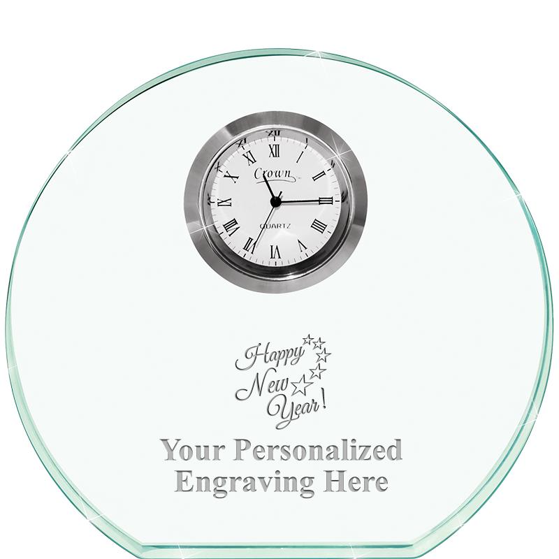 4" JADE HORIZON CRYSTAL CLOCK