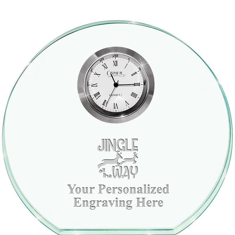 4" JADE HORIZON CRYSTAL CLOCK