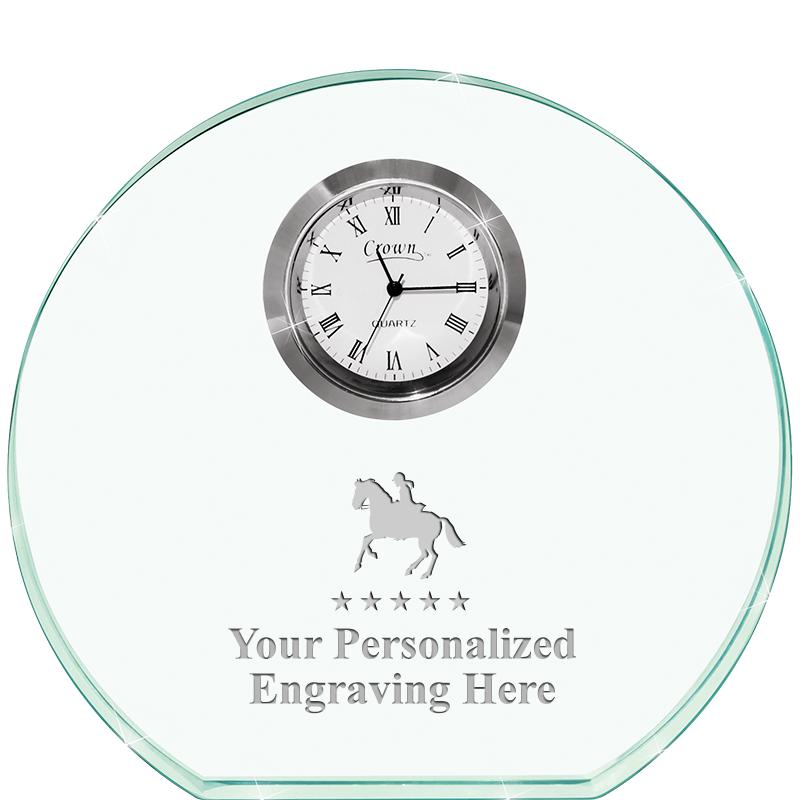 4" JADE HORIZON CRYSTAL CLOCK