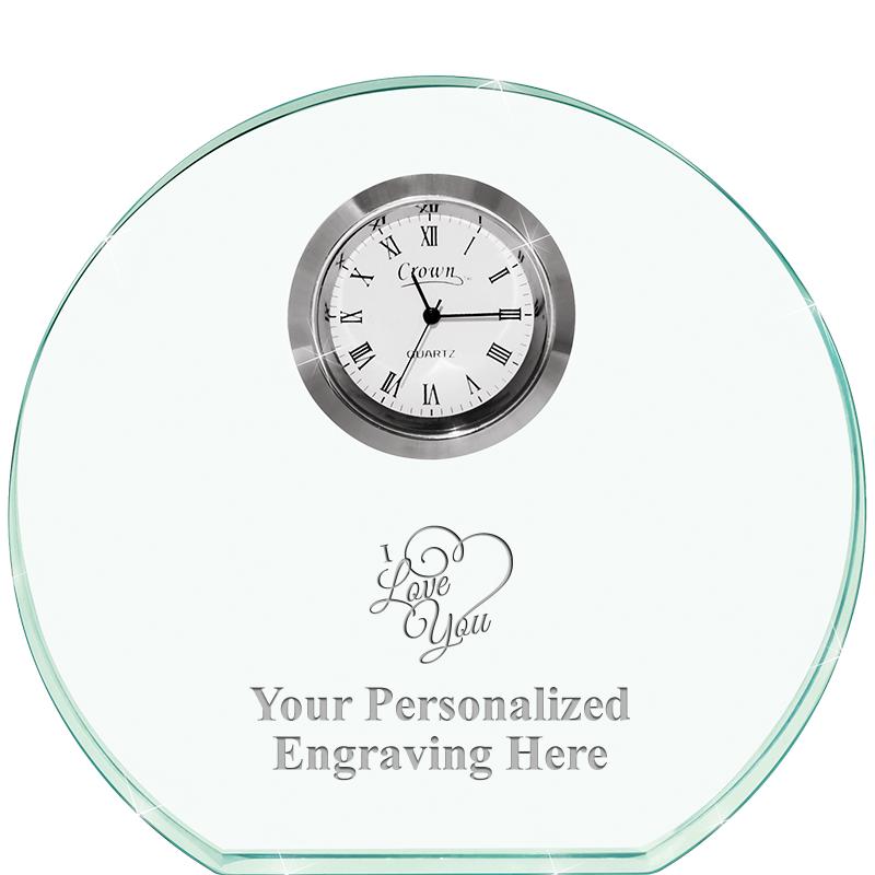 4" JADE HORIZON CRYSTAL CLOCK