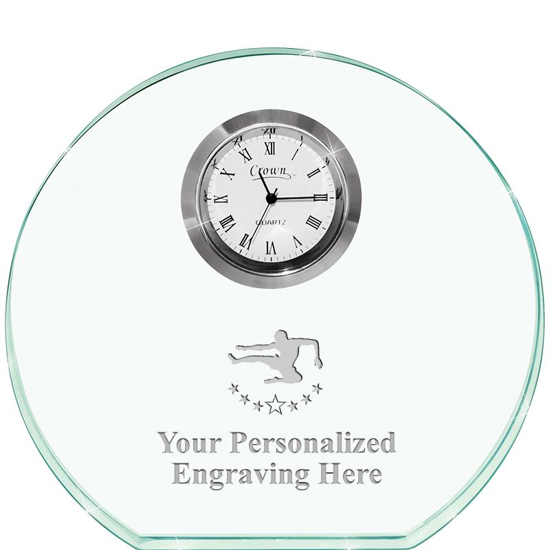 4" JADE HORIZON CRYSTAL CLOCK